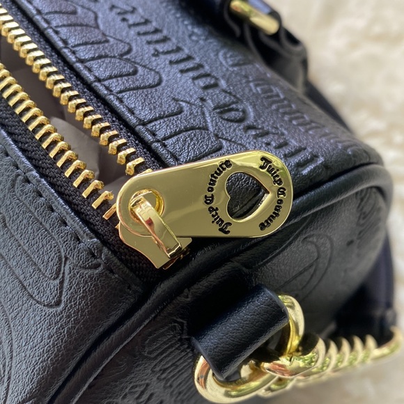 🖤 Juicy Couture Deboss Logo Black Speedy Satchel - Picture 10 of 11